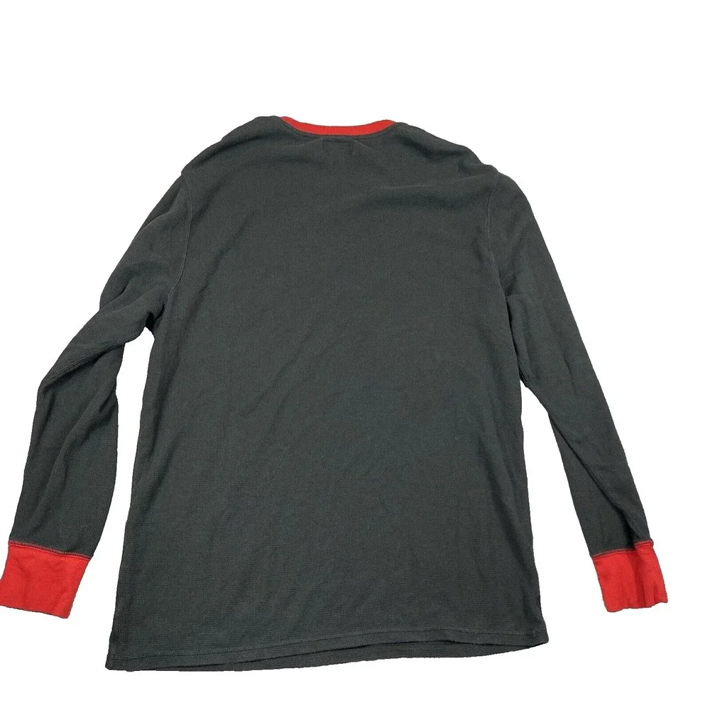 Polo Ralph Lauren Waffle‎ Knit Shirt Mens 2XL Black Soft Loungewear Casual